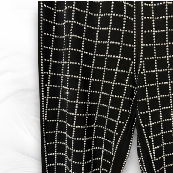 Black Rhinestone Embellished Legging Size: M - Picture 6 of 8